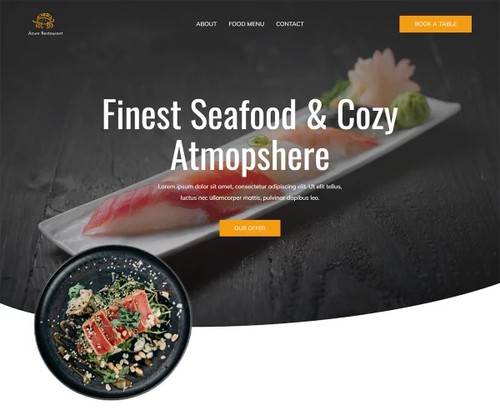 Seafood Restaurant template preview