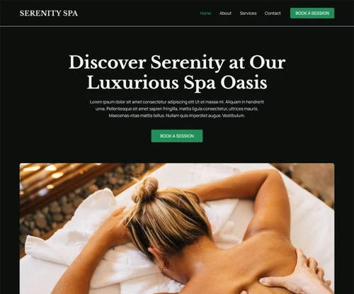 Serenity Spa template preview