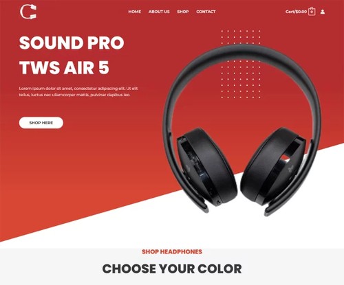 Headphones Shop template preview