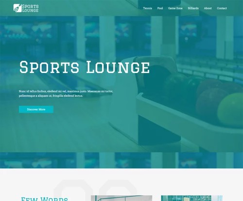 Sports Lounge template preview