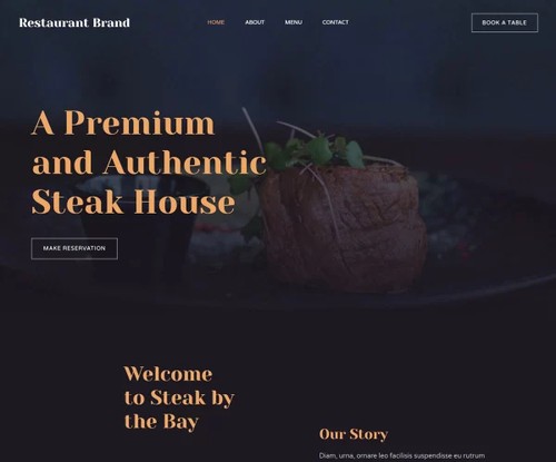 Steak House 2 template preview