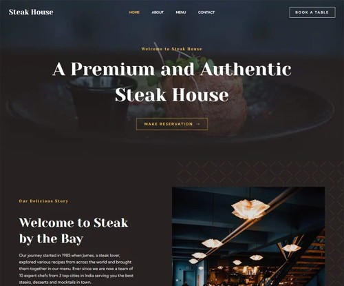 Steak House template preview