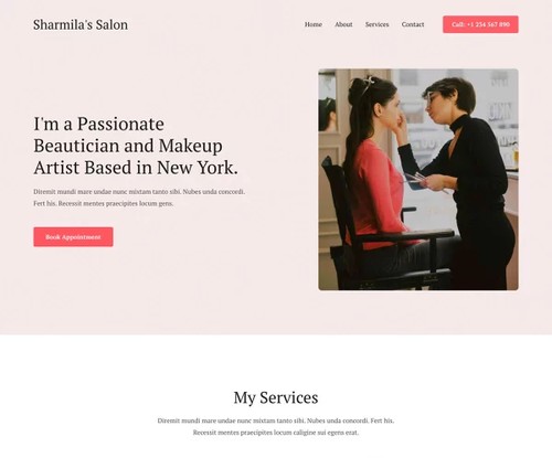 Salon & Spa template preview