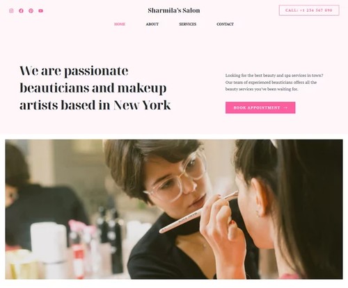 Sharmila’s Salon template preview