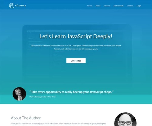 eCourse 2 template preview