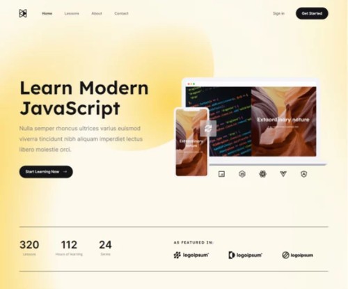 eCourse template preview