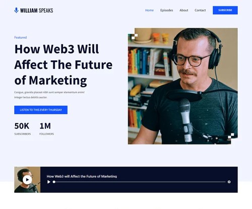 Tech Guru Podcast template preview