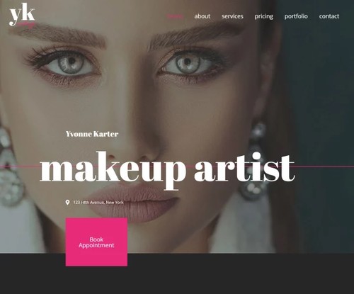 Makeup Artist template preview