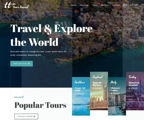 Travel Agency 3 template preview