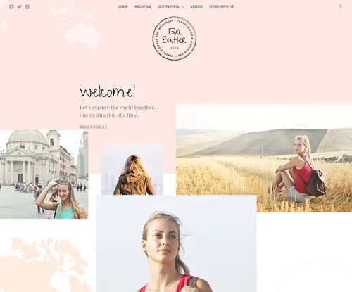 Travel Blogger & Influencer template preview