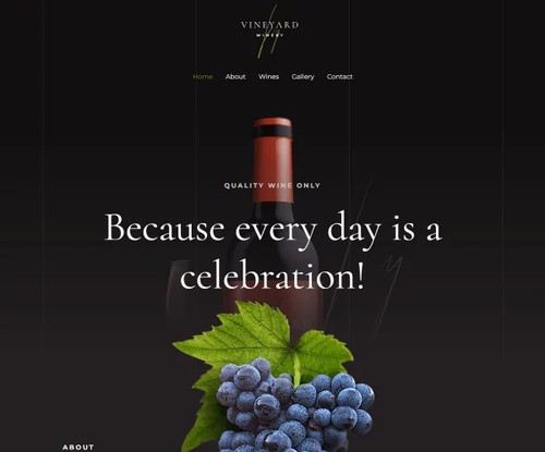 Vineyard template preview