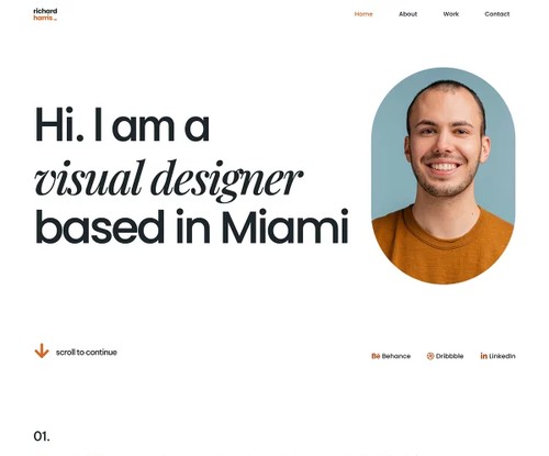 Visual Artist Portfolio template preview
