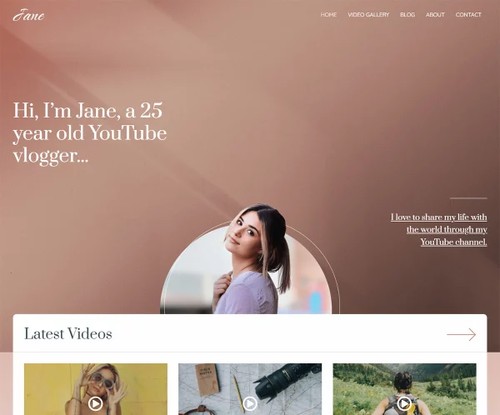 Vlogger template preview