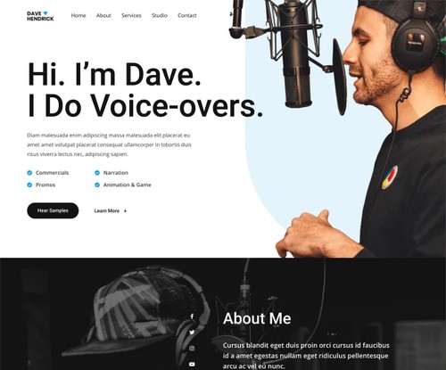 Freelance Voice-over Artist template preview