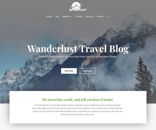 Wanderlust Travel Diary template preview