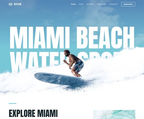 Water Sports template preview