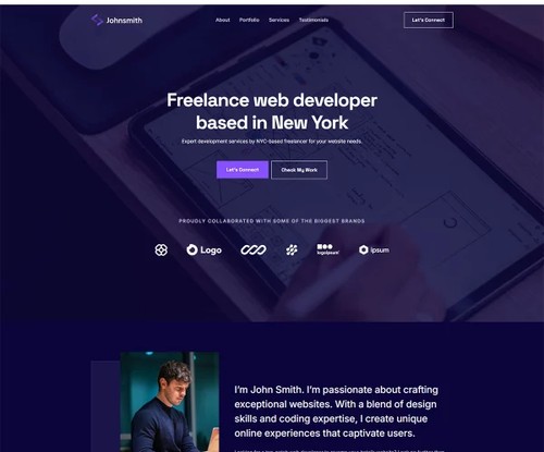 Web Developer 2 template preview