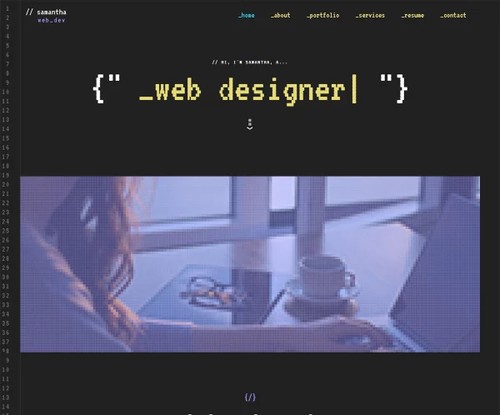 Web Developer Portfolio template preview