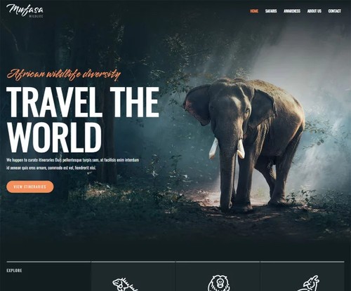 Wildlife Safari template preview