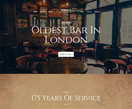 Wine Bar and Restaurant template preview