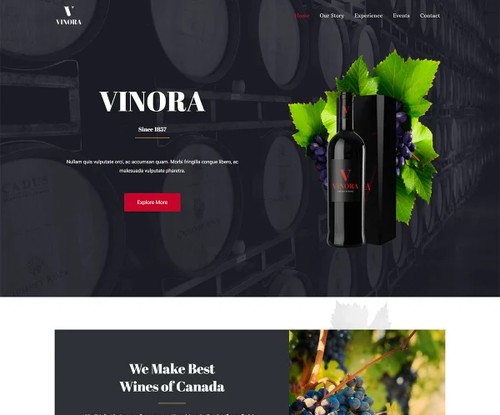 Winery template preview