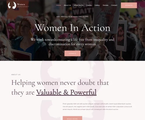 Women Empowerment NGO template preview