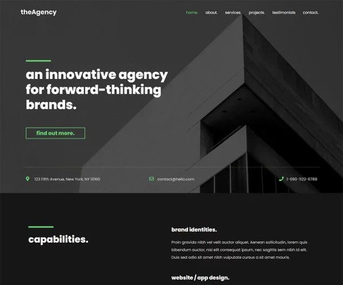 theAgency template preview