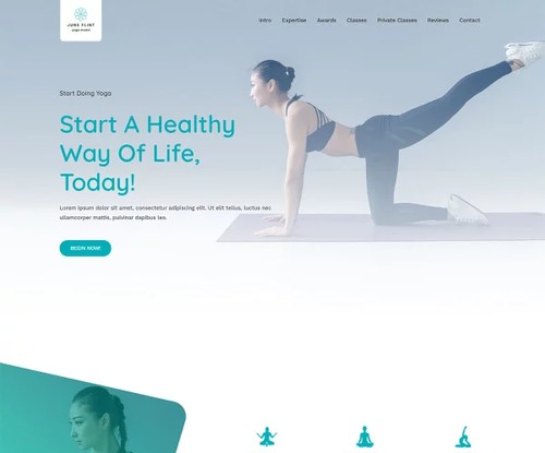 Yoga Studio 2 template preview