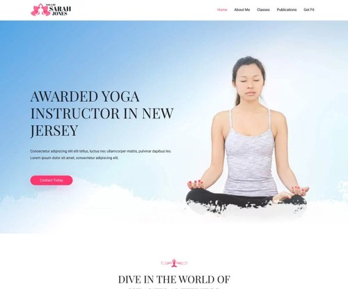 Yoga Instructor template preview