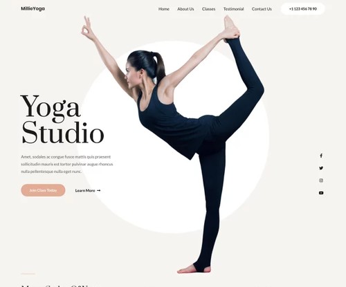 Yoga Studio template preview